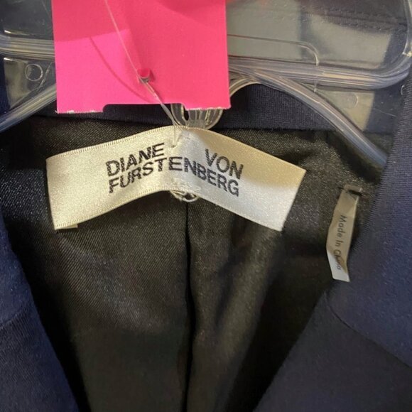 Diane Von Furstenberg Navy Riding Crop Blazer - Picture 4 of 5